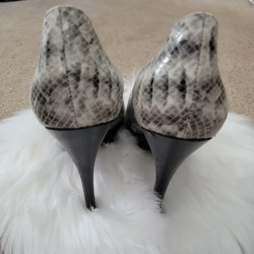 Guess Gwynn Snake Print Platform Heels